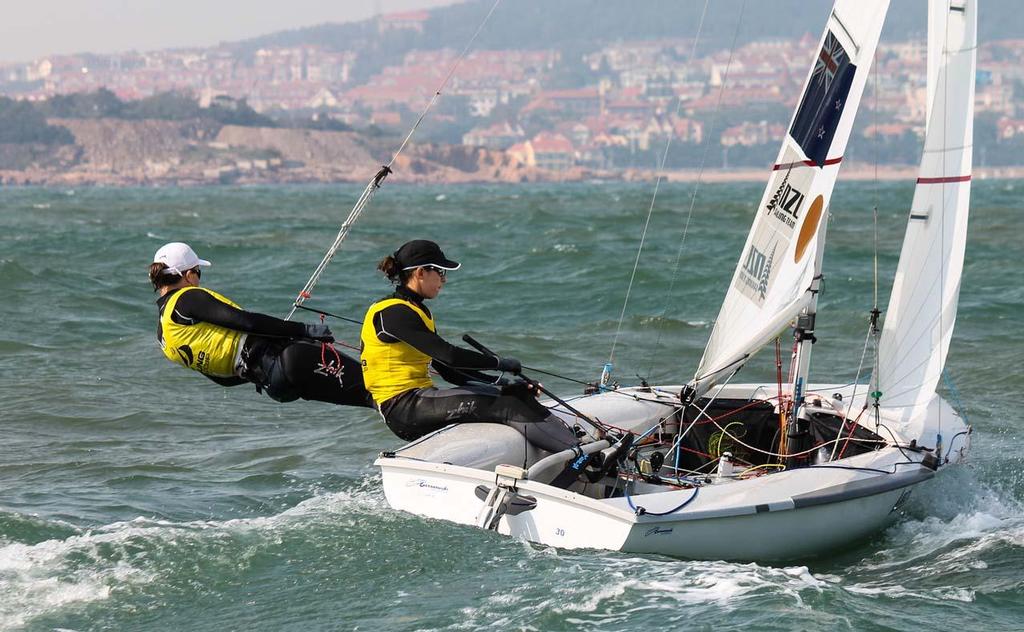 Jo Aleh Polly Powrie NZL Women’s 470 - 2013 ISAF Sailing World Cup Qingdao Day 3 © ISAF 